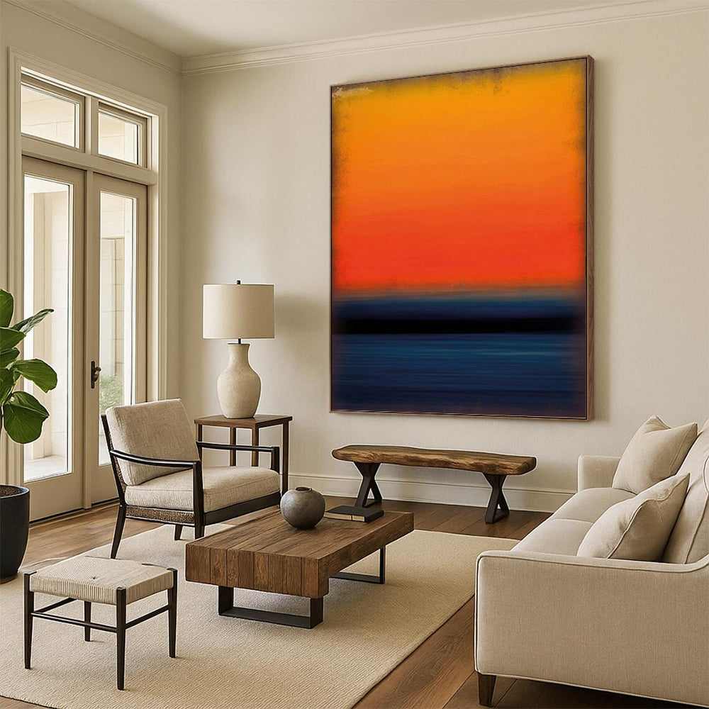 evening field blue orange design 6